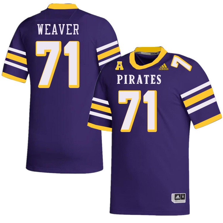 Men #71 Bryce Weaver ECU Pirates College Football Jerseys Stitched-Throwback